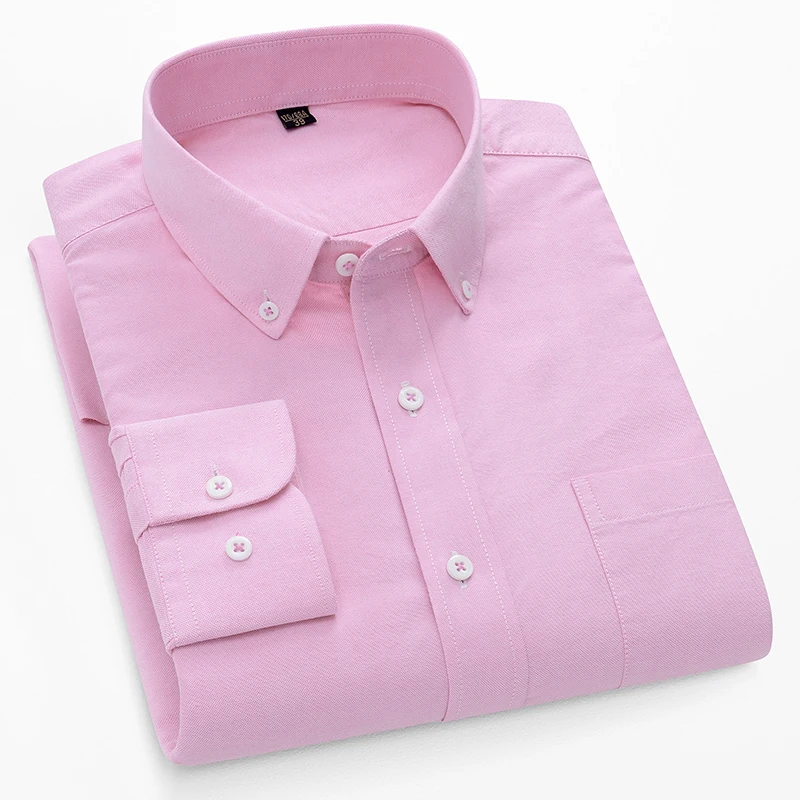 100% Cotton Oxford Long-Sleeve - Oxford Cotton Casual Shirt Business recension och pris