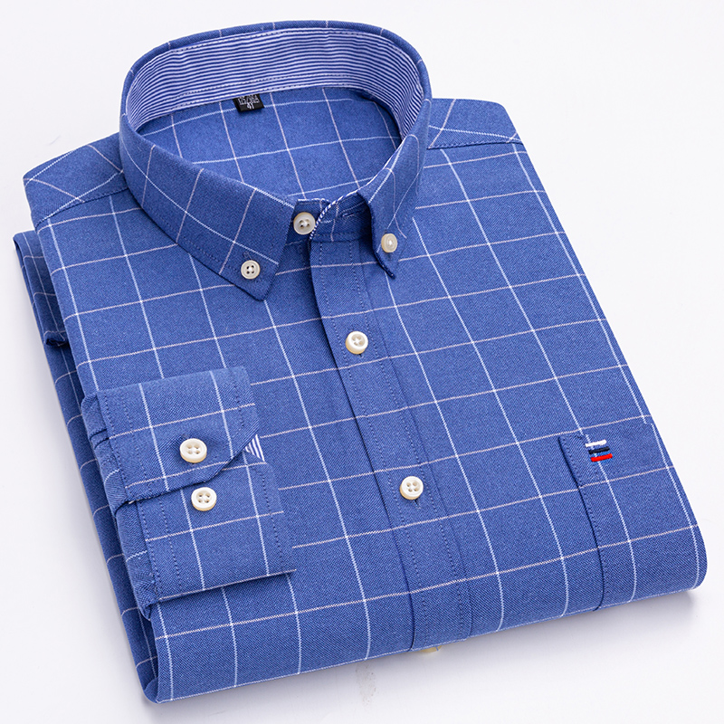 100% Pure Cotton Oxford Men St - Oxford Cotton Casual Shirt Business recension och pris