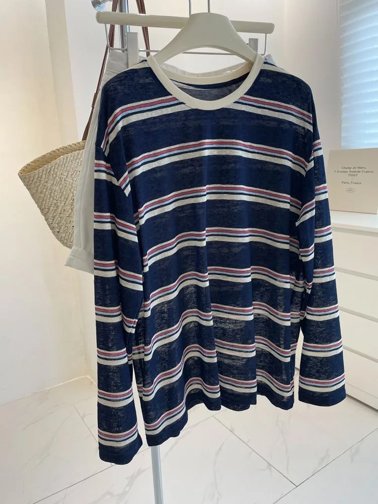 Minimalist Blue White Stripe L - T-Shirts recension och pris