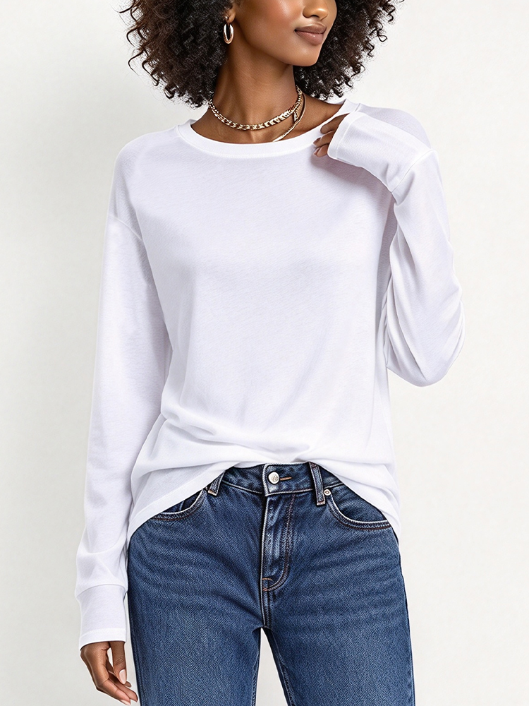 3PCS Women Y2K Solid Color Lon - T-Shirts recension och pris