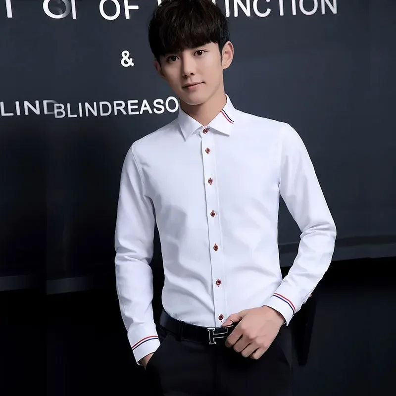 New Men's Shirt Korean Oxford  - Oxford Cotton Casual Shirt Business recension och pris