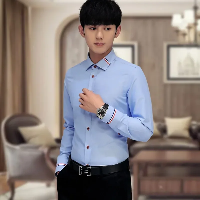 New Men's Shirt Korean Oxford  - Oxford Cotton Casual Shirt Business recension och pris